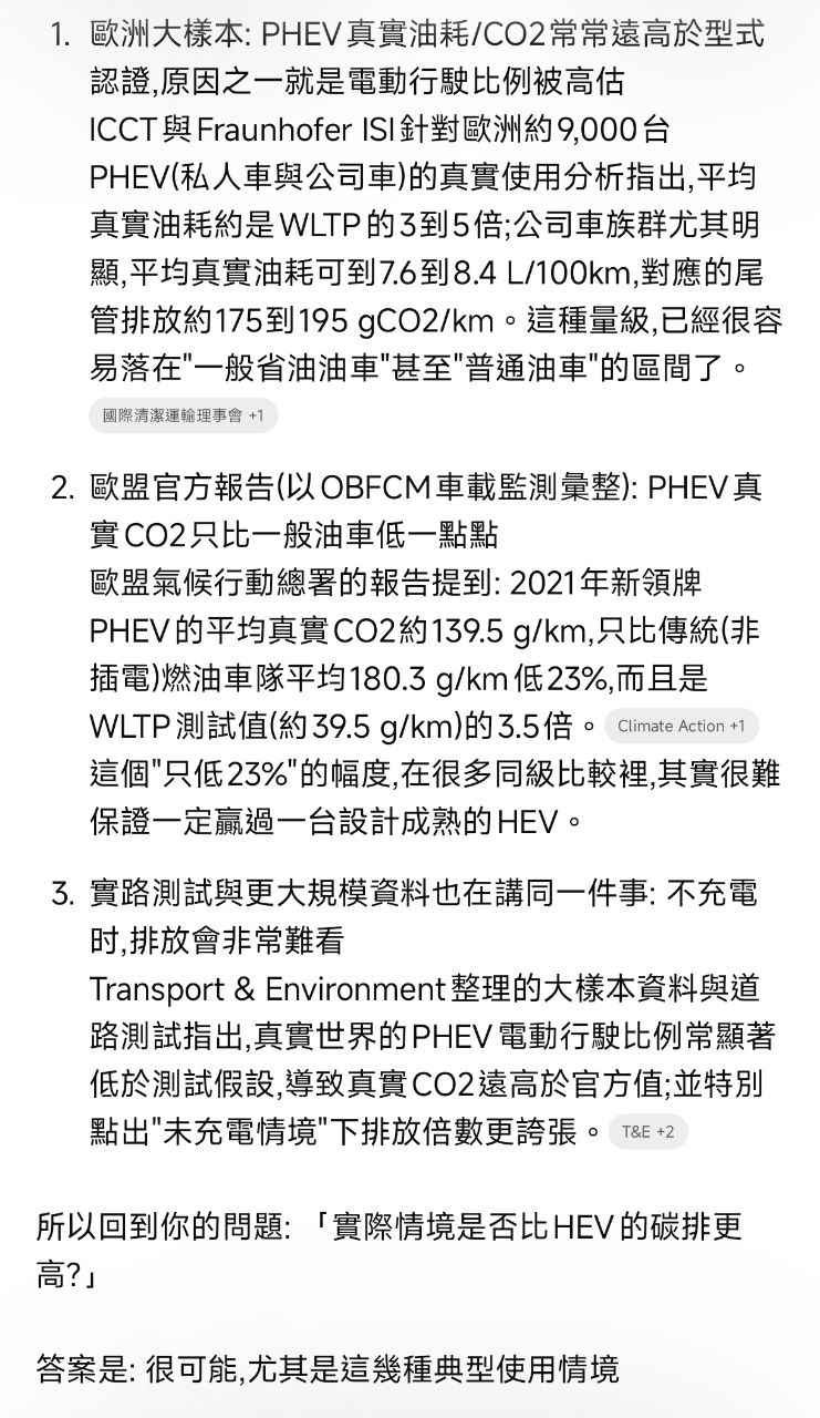 Re: [新聞] PHEV節能是假象？實測油耗高出三倍！ - 汽車 - PTT.BEST 批踢踢爆文