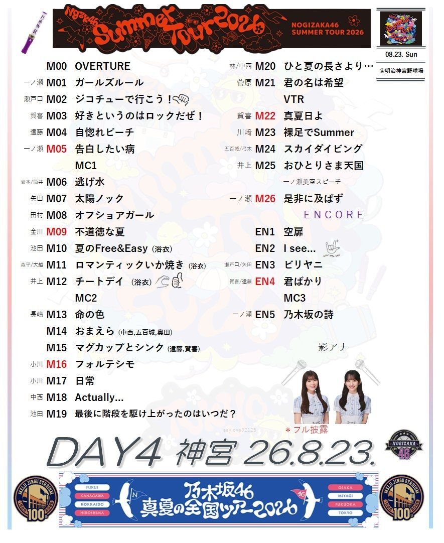 [Live] 真夏の全国ツアー2026 東京公演 Day4 - 坂道閒聊 - PTT.BEST 批踢踢爆文