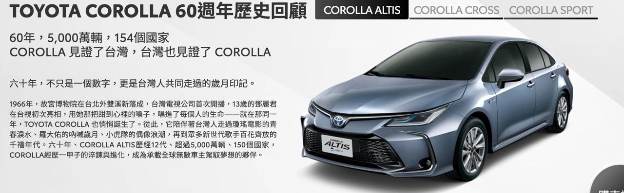 [閒聊] 看到Altis官網60週年頁面不爭氣笑出來… - 汽車 - PTT.BEST 批踢踢爆文