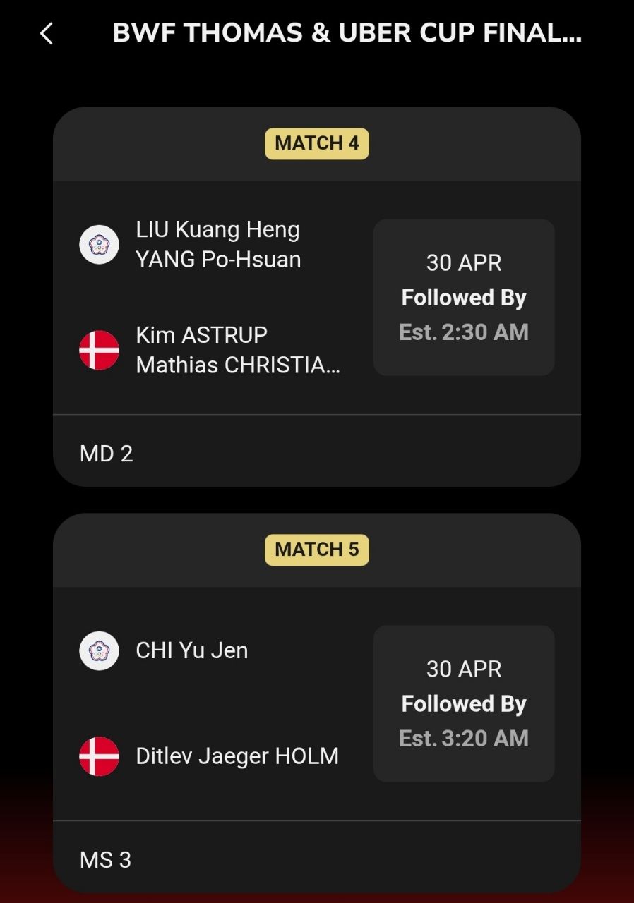 [Live] 2026我要看到血流成河的湯優盃 小組賽 - 羽球 - PTT.BEST 批踢踢爆文 3