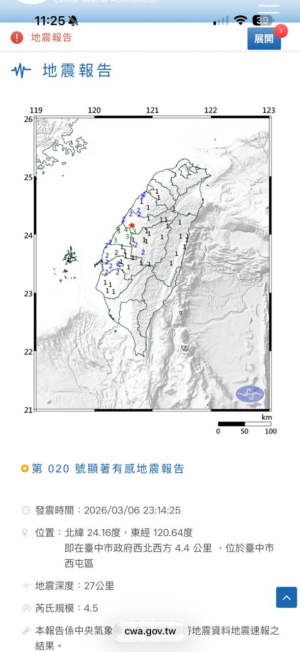 地震 - 台中 - PTT.BEST 批踢踢爆文 3