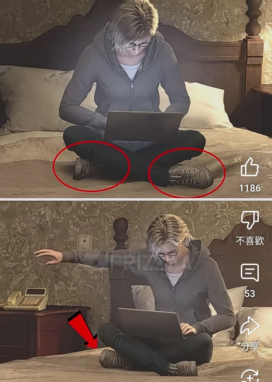 [RE9] 為什麼葛蕾絲在床上要穿鞋子？ - 希洽 - PTT.BEST 批踢踢爆文