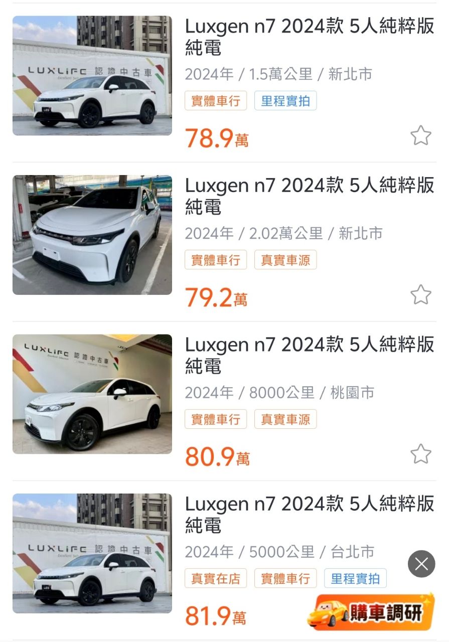 [閒聊] 70出頭萬的二手N7是不是其實滿香的 - 汽車 - PTT.BEST 批踢踢爆文