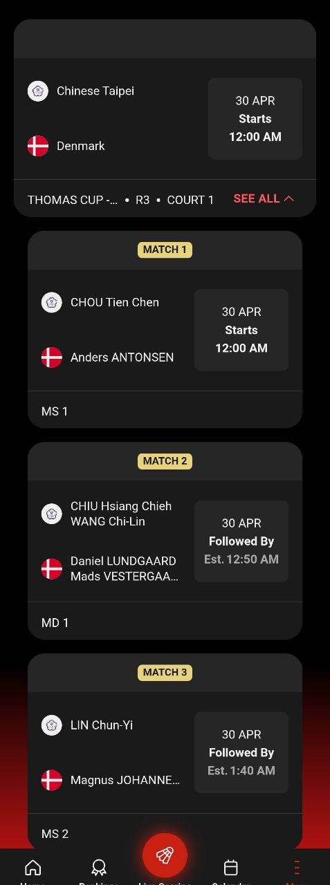 [Live] 2026我要看到血流成河的湯優盃 小組賽 - 羽球 - PTT.BEST 批踢踢爆文 2