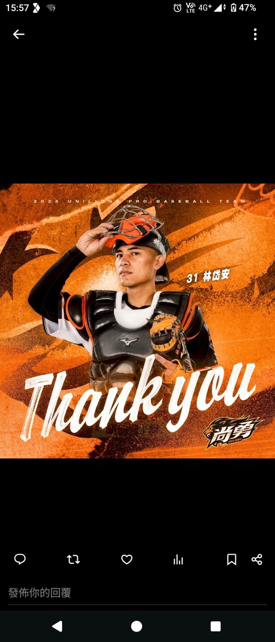 [分享] 統一獅3Q林岱安