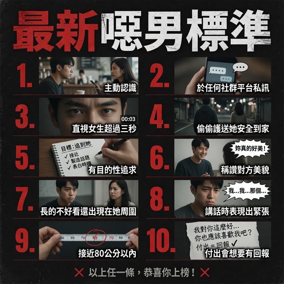 [問卦] 脆熱議：最新的噁男標準出爐！ - 八卦 - PTT.BEST 批踢踢爆文