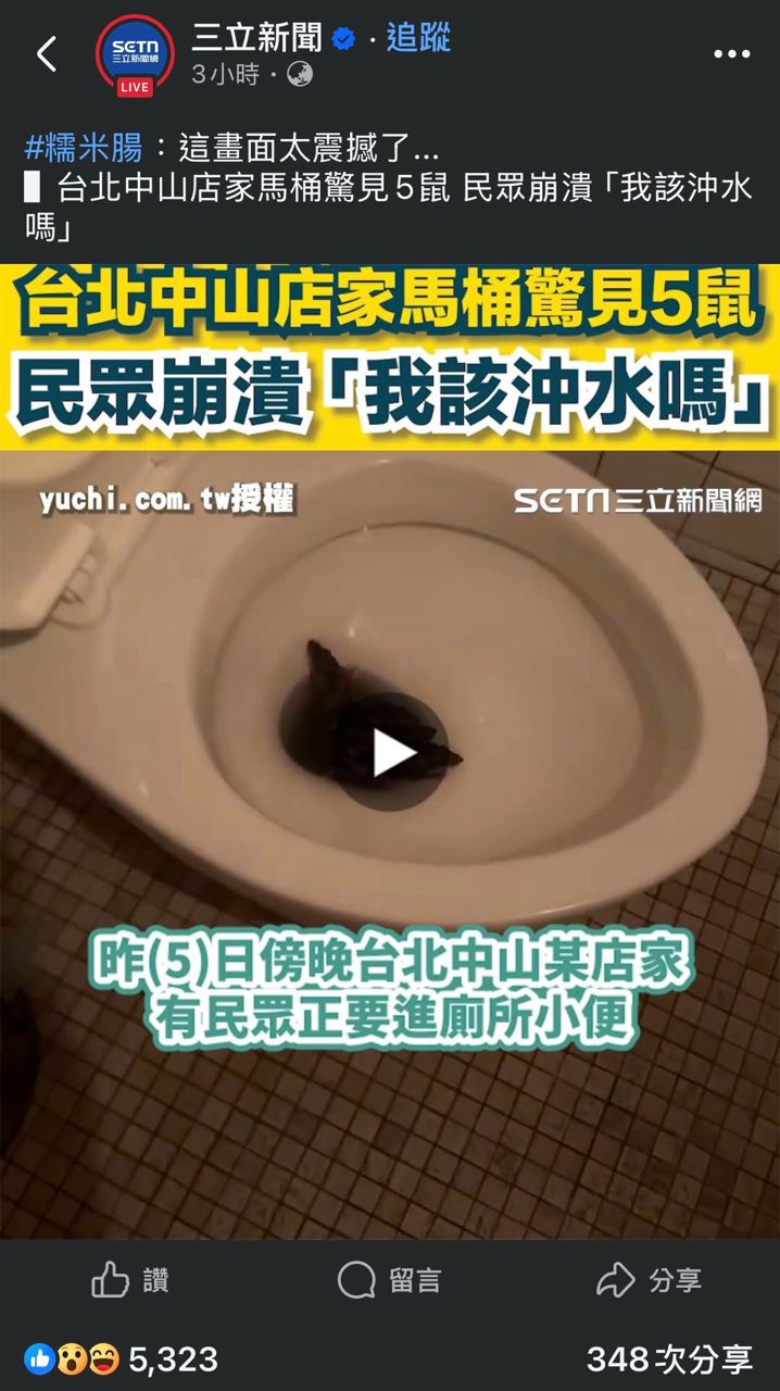 [問卦] 三立狂洗老鼠影片 結果粉絲不買單？ - 八卦 - PTT.BEST 批踢踢爆文