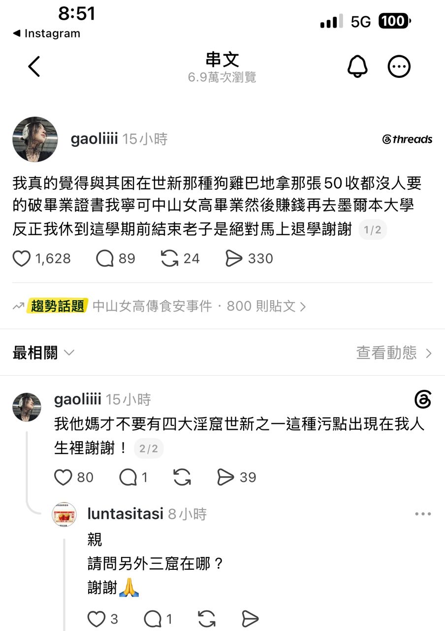[問卦] 中山女中考上世新算人生污點嗎 - 八卦 - PTT.BEST 批踢踢爆文