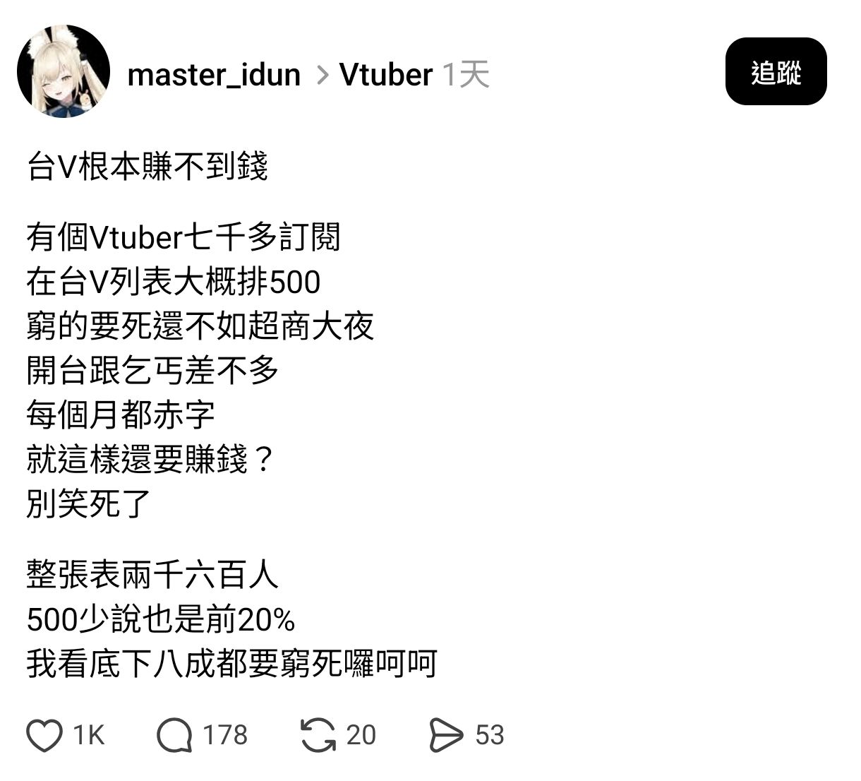 [Vtub] 台V：根本賺不到錢 不如超商大夜 - 希洽 - PTT.BEST 批踢踢爆文