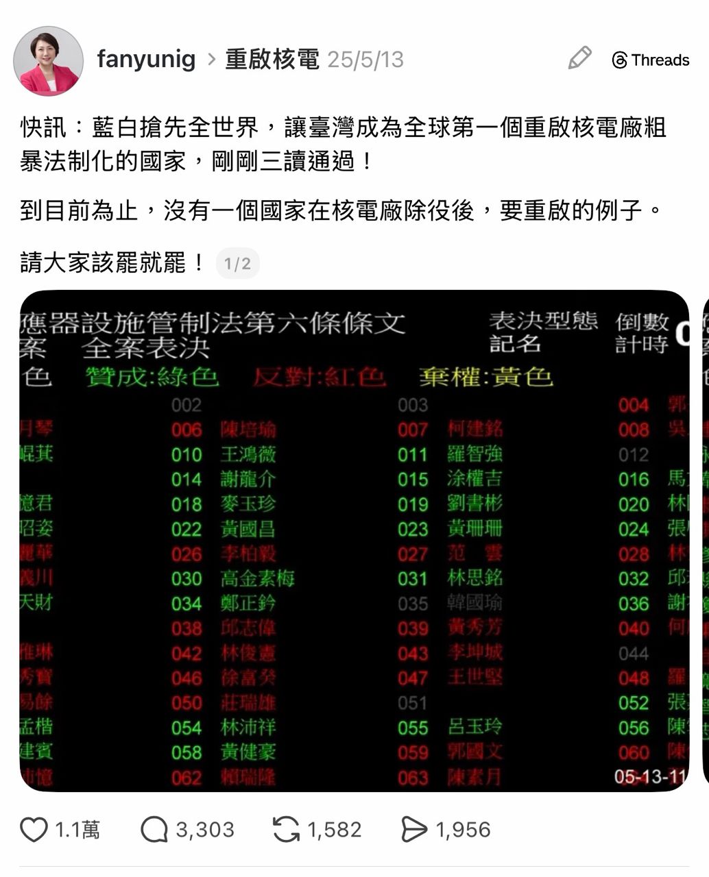 [爆卦] 范雲：沒有國家廢核又重啟的，該罷就罷！ - 八卦 - PTT.BEST 批踢踢爆文