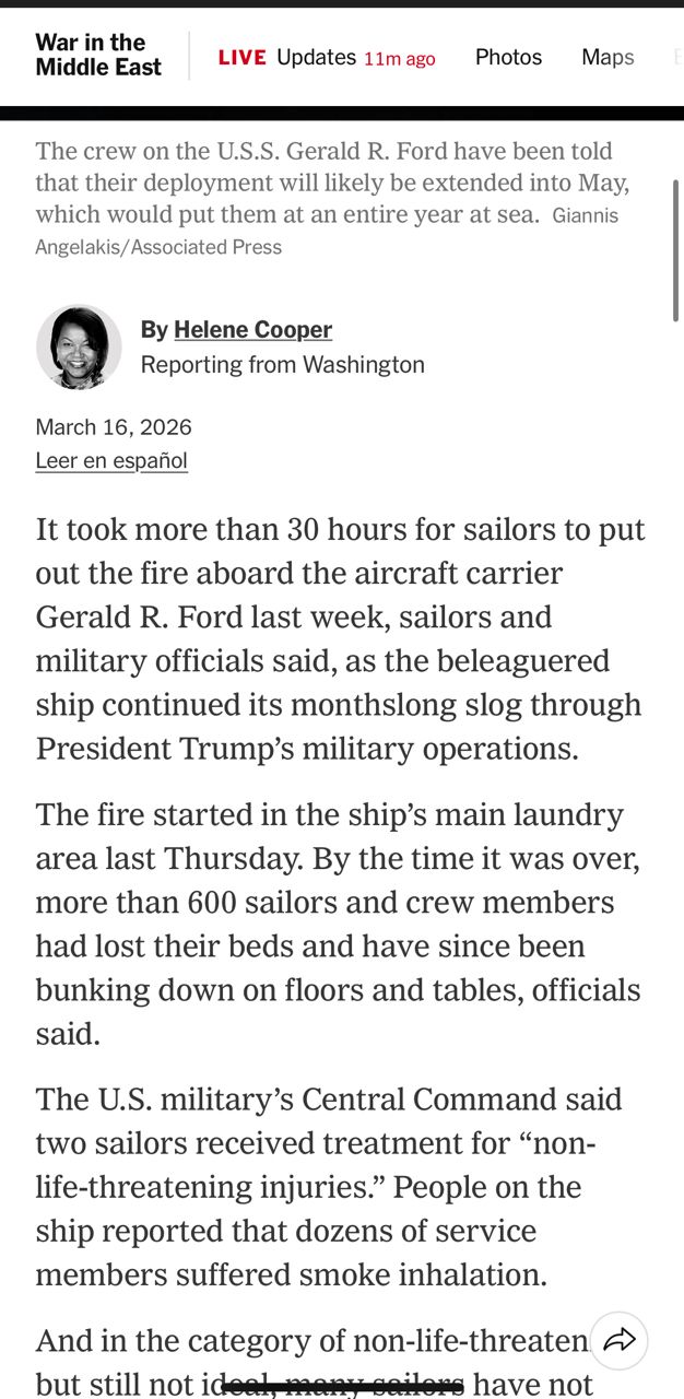 [新聞] 美福特號航母「撤離戰區」返港！大火燒뜱 - 八卦 - PTT.BEST 批踢踢爆文