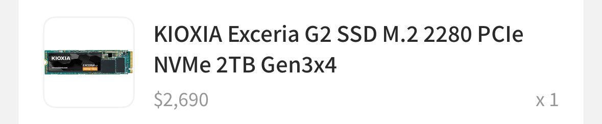 [情報] KIOXIA EXCERIA G2 2TB m.2 SSD 6900元 - 省錢 - PTT.BEST 批踢踢爆文 2